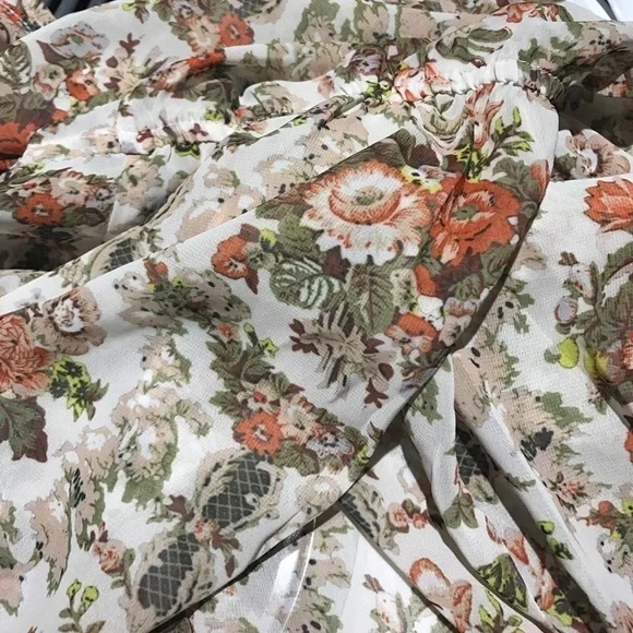 Maxi length chiffon floral kimono - Picture 4 of 4